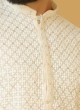 Cream Embroidered Silk Kurta Pajama